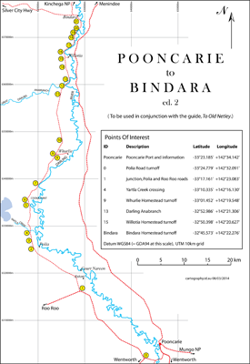 a medium scale annotated route map